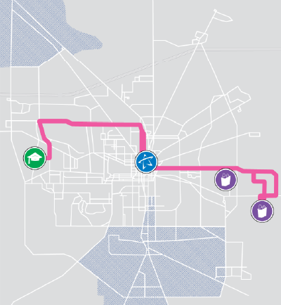 Evergreen Route Mini Map