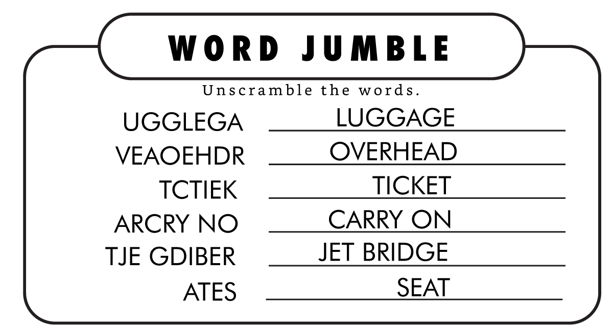 Word Jumble Answer